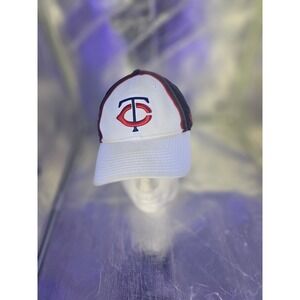 New Era Minnesota Twins MLB 39THIRTY Stretch Fit Hat Navy White Red Small Medium